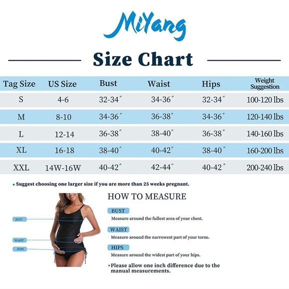 MiYang Women's Maternity Tankini Set Two Piece Swimsuit - Picture 5 of 5